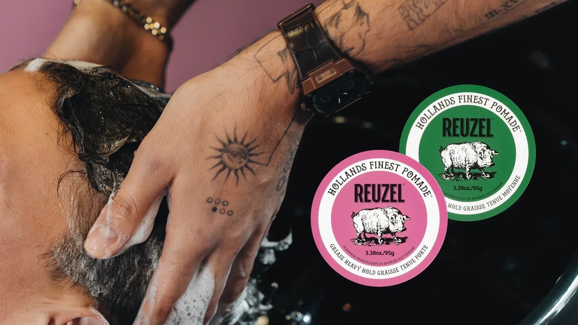 Hoe was je Reuzel pomade op oliebasis (Groen of Roze) uit je haar?