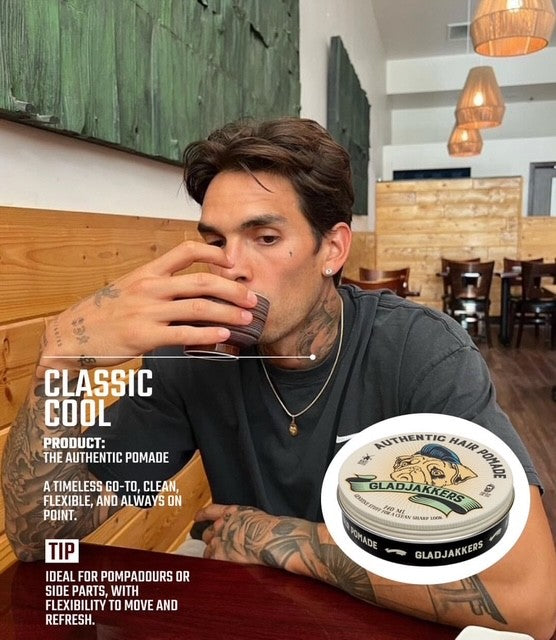 Gladjakkers Authentic Hair Pomade Look