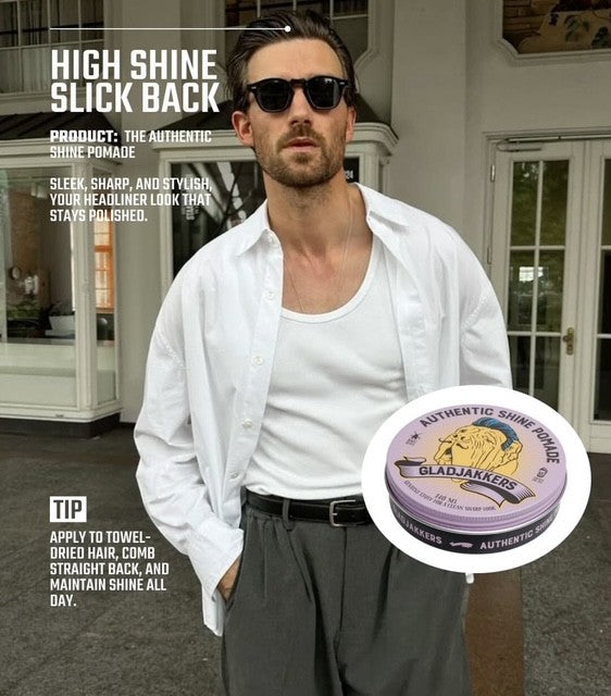 Gladjakkers Authentic Shine Pomade Look