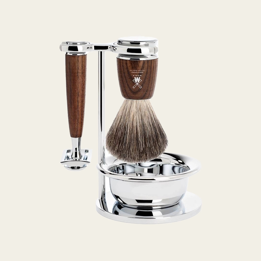 Mühle Scheerset Rytmo 4-delig - Essenhout