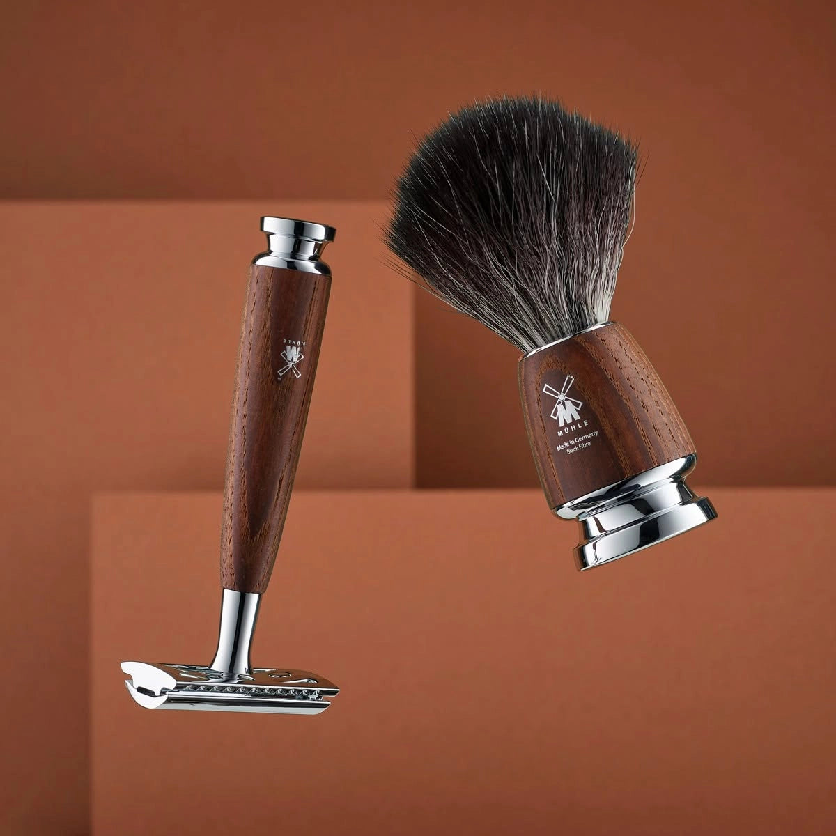 Muhle Shaving Brush Black Fiber Ash Wood