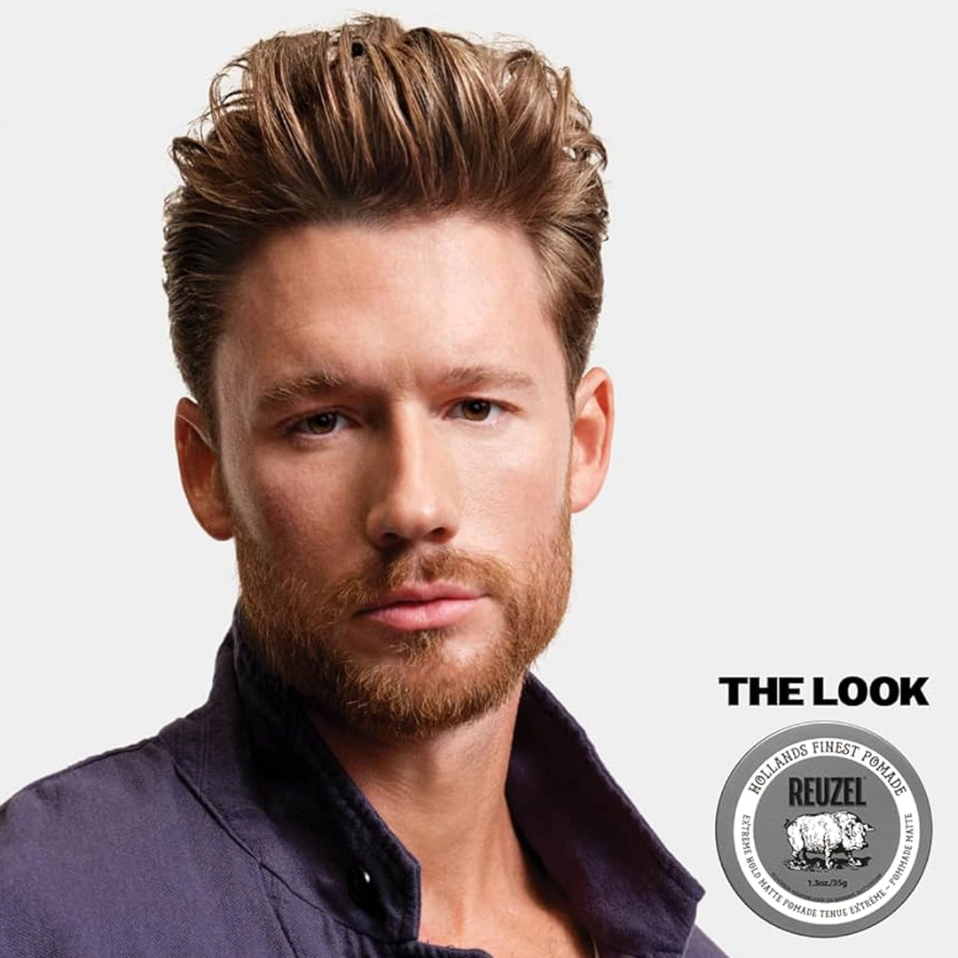 Reuzel Extreme Hold Matte Pomade Look